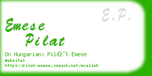 emese pilat business card